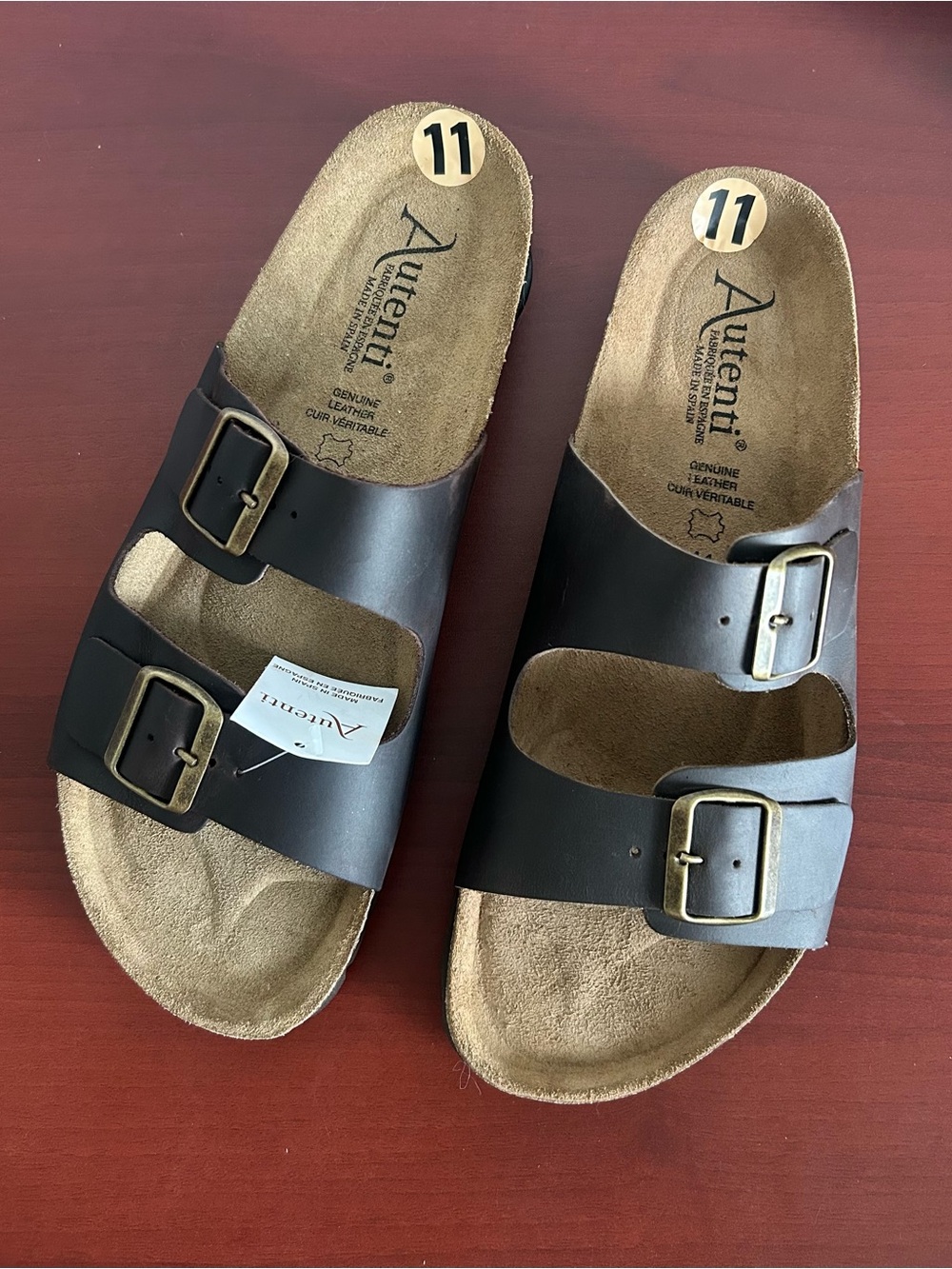 AUTENTI Double-Buckle Leather men’s Sandals